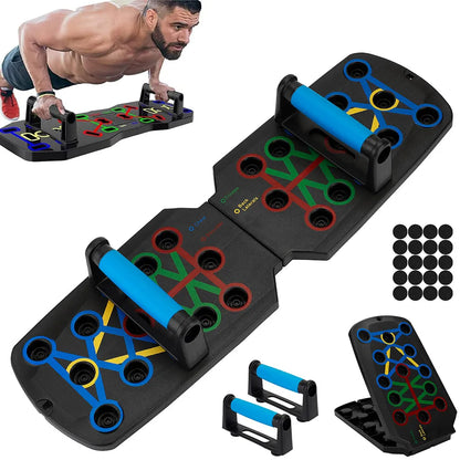 28-in-1 Push Up Rack Board System - Versatile Fitness Workout Equipment for Home Gym and Outdoor Training