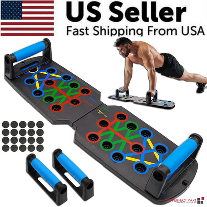 28-in-1 Push Up Rack Board System - Versatile Fitness Workout Equipment for Home Gym and Outdoor Training